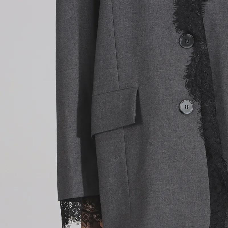 Элегантный женский пиджак с кружевной отделкой - Коллекция Весна 2025