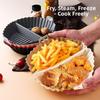 Divided Air Fryer Basket Mat Round Air Fryer Liner Accessories Silicone Baking Tray Mold  Pizza