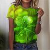 Женская футболка с 3D-принтом, повседневная, с коротким рукавом, с круглым вырезом, модный уличный женский топ