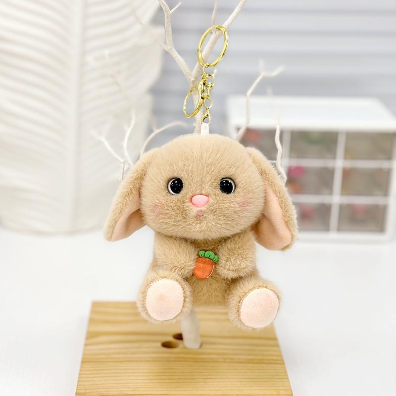 Cute Plush Otter Keychain Charm Fluffy Animal Bag Pendant Perfect For Gifts