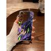 Чехол для телефона Neon Genesis Evangelion EVA-01 Mecha из ТПУ для iPhone 15 14 13 Pro Max и Samsung Galaxy S24 S23 S22 Ultra, Прозрачный противоударный защитный чехол