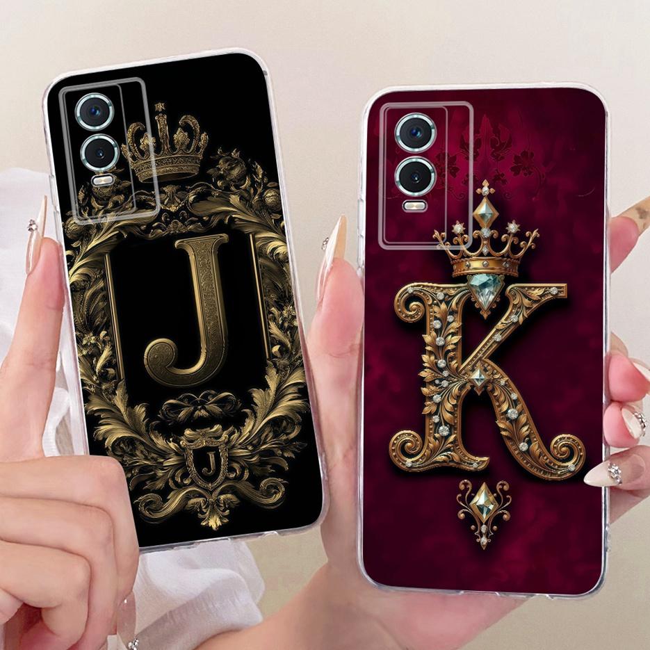 Чехол для Vivo Y74s V2009A Милая Корона Буквы Чехол Мягкий Силиконовый Чехол для Телефона Для Vivo Y76 5G V2124 Y 76 VivoY76 s Y76s Funda Сумки