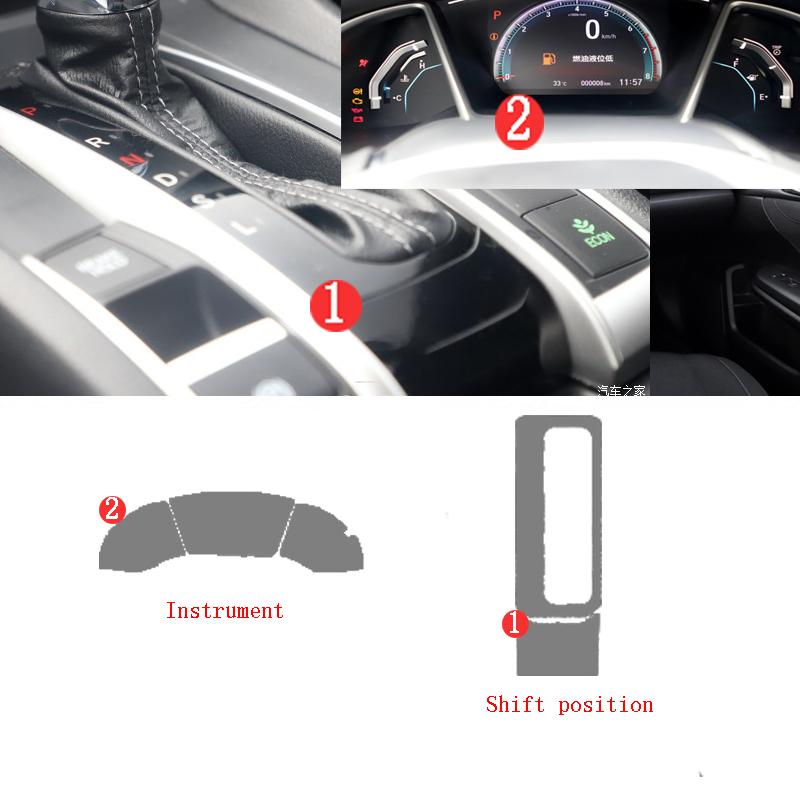 Для Honda Civic Внутренняя Центральная Консоль Панель Воздуховодов Панель Рулевого Колеса ТПУ Прозрачная Защитная Пленка от Царапин