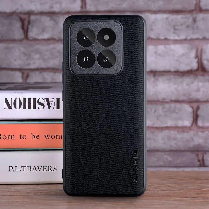 Чехол для Xiaomi 14 13T 12T Pro 13 Ultra, роскошный текстильный кожаный чехол для телефона, чехол для xiaomi 14 pro, чехол