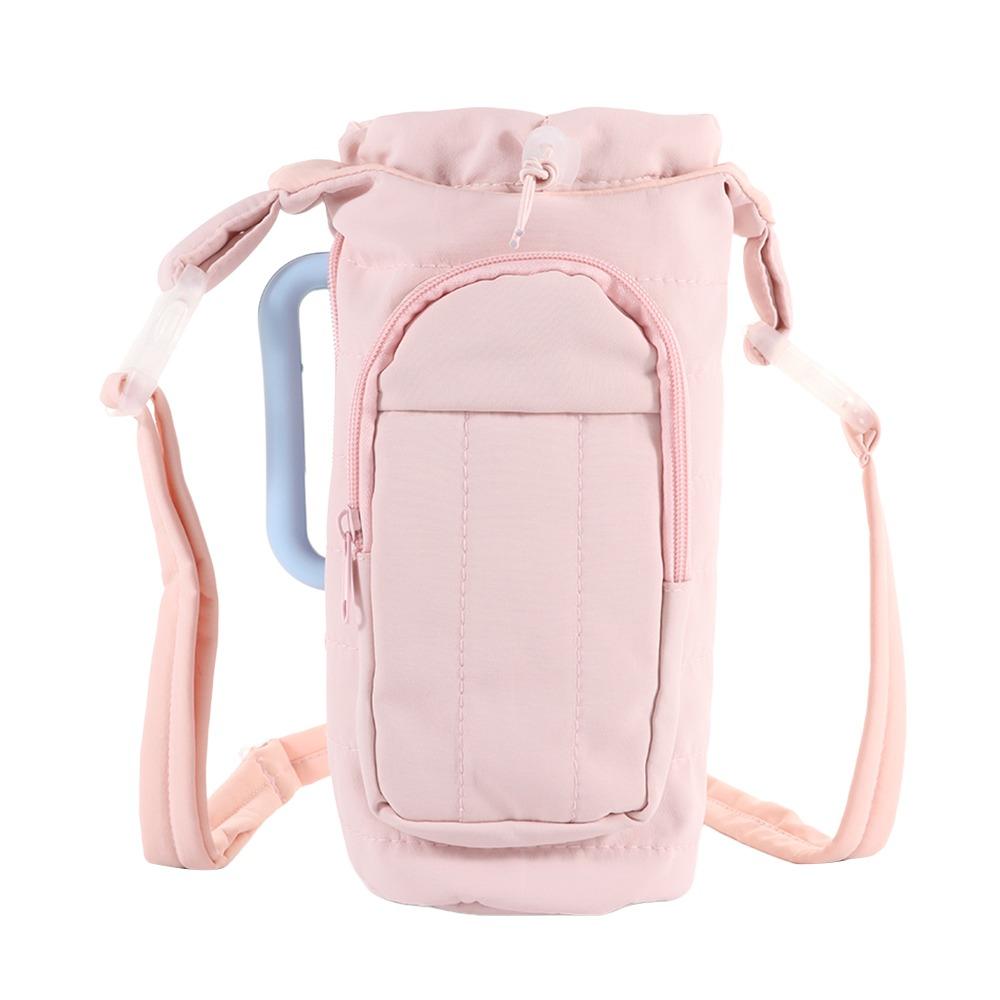 Water-resistant Water Bottle Holder Bag with Strap Portable Insulating Cup Sleeve Large Capacity Sling Purses for Outdoor Sports
