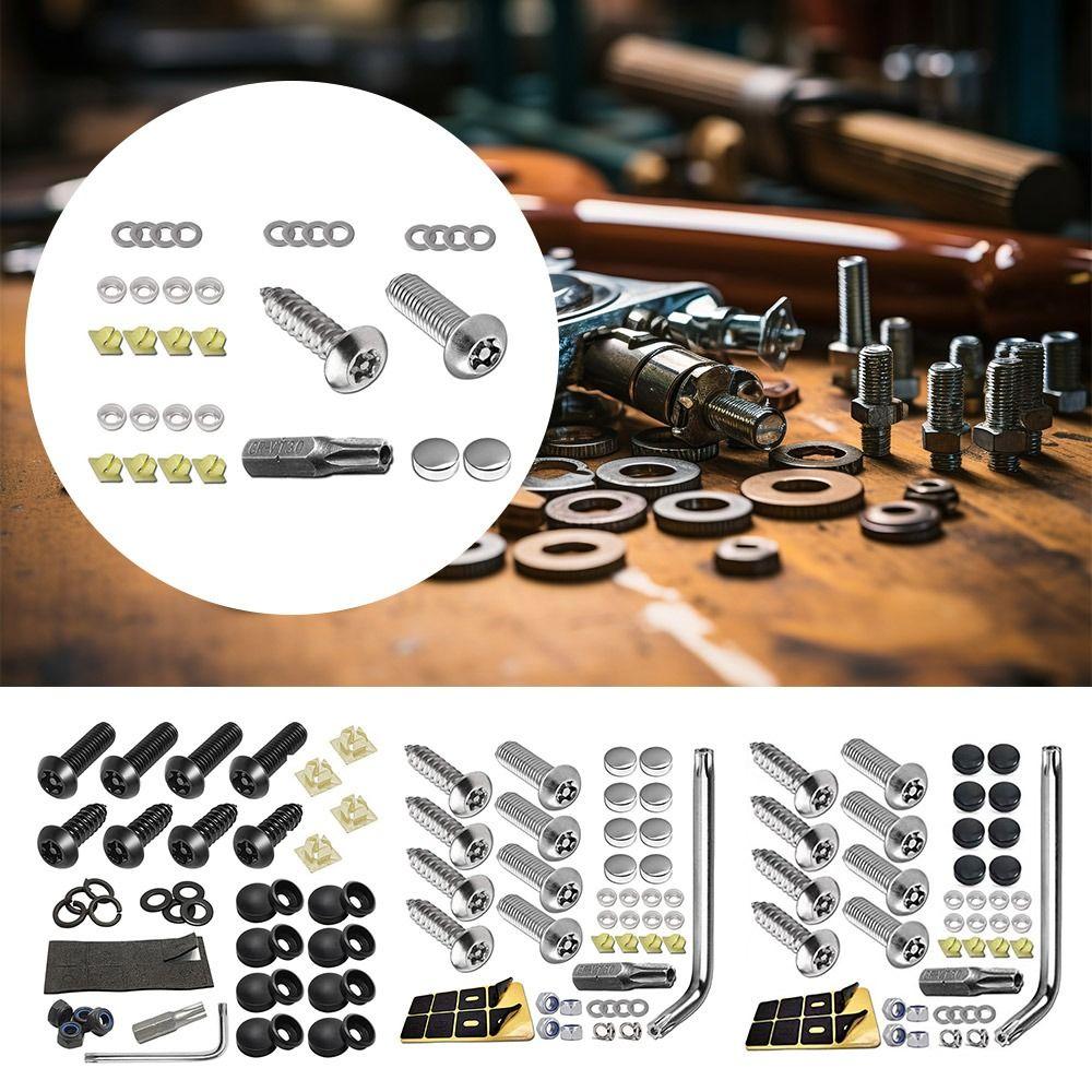 Набор винтов для защиты от кражи автомобиля, саморезы из нержавеющей стали, винты для защиты номерного знака