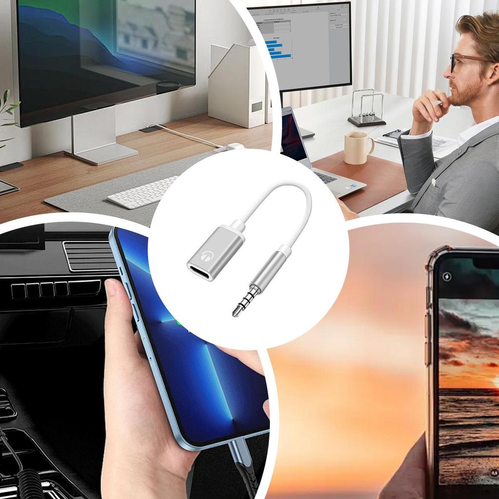 Кабель-переходник USB C на Aux для аудио, 3,5 мм разъем, конвертер Type-C, адаптер для наушников, аудиоадаптер для наушников, кабель 3,5 мм штекер
