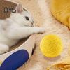 Cat Sisal Ball Interactive Cat Scratching Ball Toy Natural Sisal Scratcher Ball with Sound for Kitten Teeth Cleaning Training