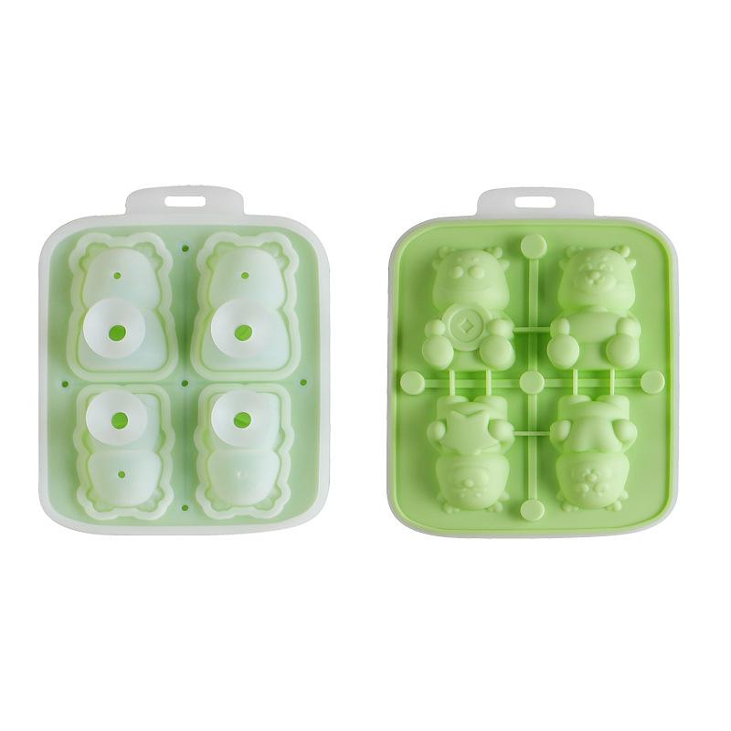 Силиконовый лоток для льда с рисунком, мини-формы для льда с крышкой, легкосъемные лотки для льда для виски, коктейлей, без BPA