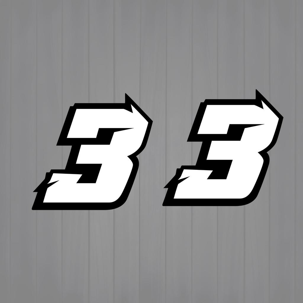 2PCS Motorcycle Racing Arabic Numbers Stickers DIY Refit Reflective Rainbow Sticker Number Helmet Car Styling 3D Decals