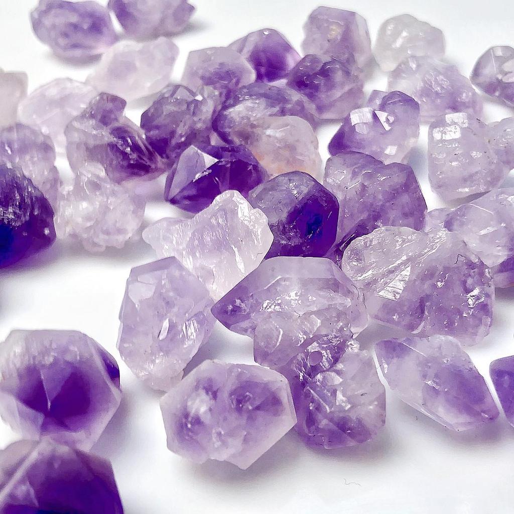Крупные Натуральные Необработанные Бусины Аметиста для DIY Ювелирных Изделий - Фиолетовые Перфорированные Камни