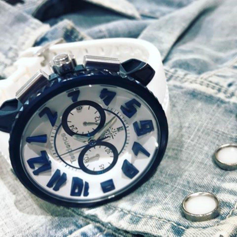 White Mineral 51MM Watch Official Import [Tendence] Wristwatch, Dial, Aluminum, Glass, Quartz, TY146001, Men's,