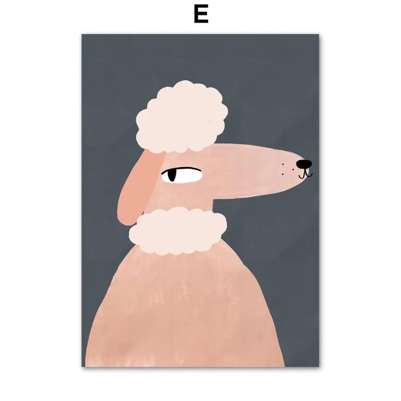 Скандинавский Медведь Панда Гусь Коала Мышь Кошка Собака Лошадь Настенное Искусство Холст Живопись Постеры и Принты Настенные Картины Декор Детской Комнаты