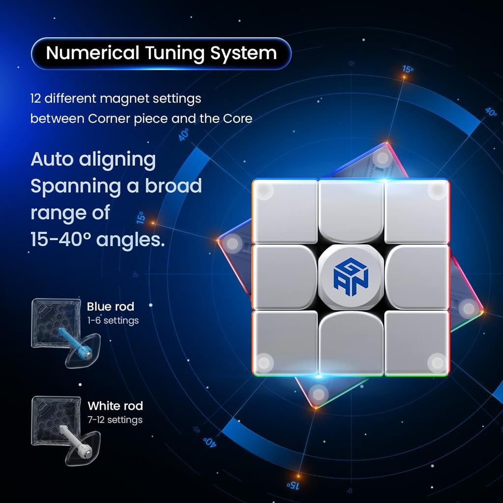 GAN 14 Maglev UV Официальный соревновательный магнитный куб Высокопроизводительный магнитный куб-пистолет 3x3 Без наклеек Легко вращающийся магический куб с покрытием Magnetism Coat, -