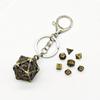 1 набор DND Hollow Metal Dice Keyring 20-гранный многогранный брелок для игры в РПГ