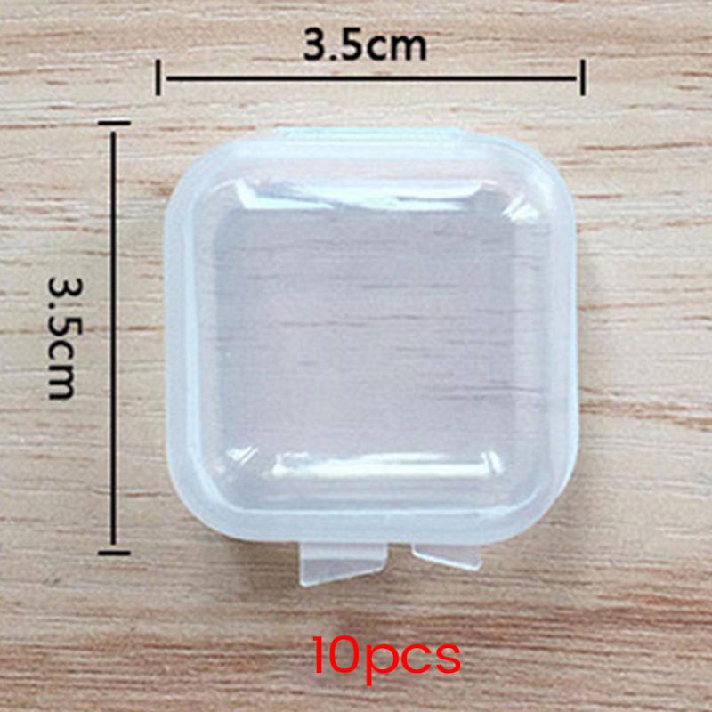 1/10/30PCS Mini Boxes Rectangle Transparent Plastic Jewelry Storage Case Container Packaging Box For Collecting Small Items Box