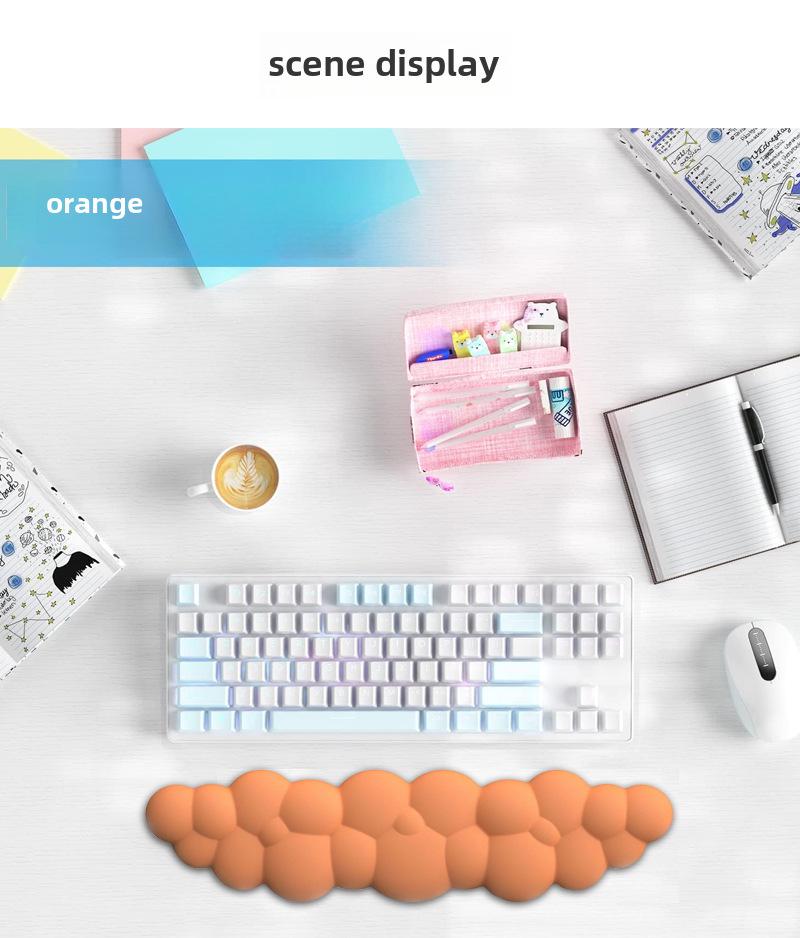 Горячая Распродажа Однотонная Цветная Пеноматериала с Эффектом Памяти Клавиатура Поддержка Запястья Для Набора Настольных Текстов