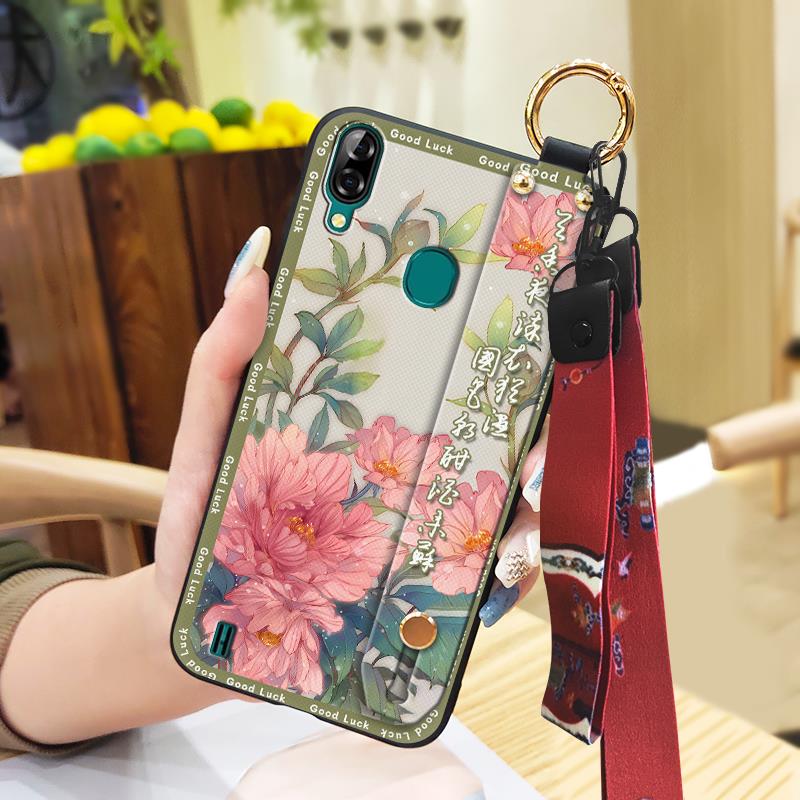 Мягкий силиконовый чехол для телефона Blackview A60 Pro Водонепроницаемая задняя крышка Подставка Противоударный Пылезащитный Прочный Ремешок