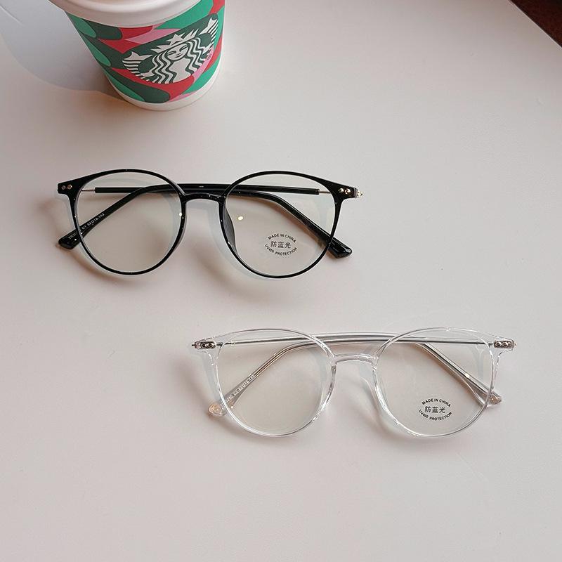 Vintage Style Glasses Frame For Women Round Shape Anti Blue Light Eyeglass Frames  Material Women'S Glasses