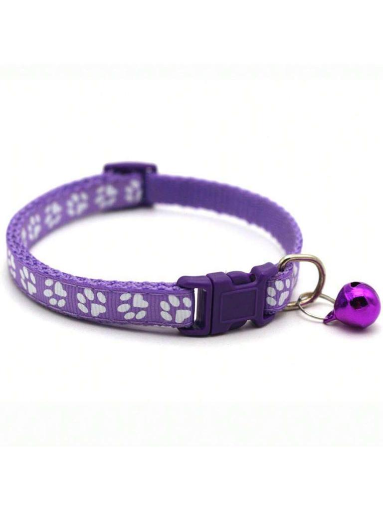 Colorful Pet Leash & Paw Print Collar Set for Dogs and Cats