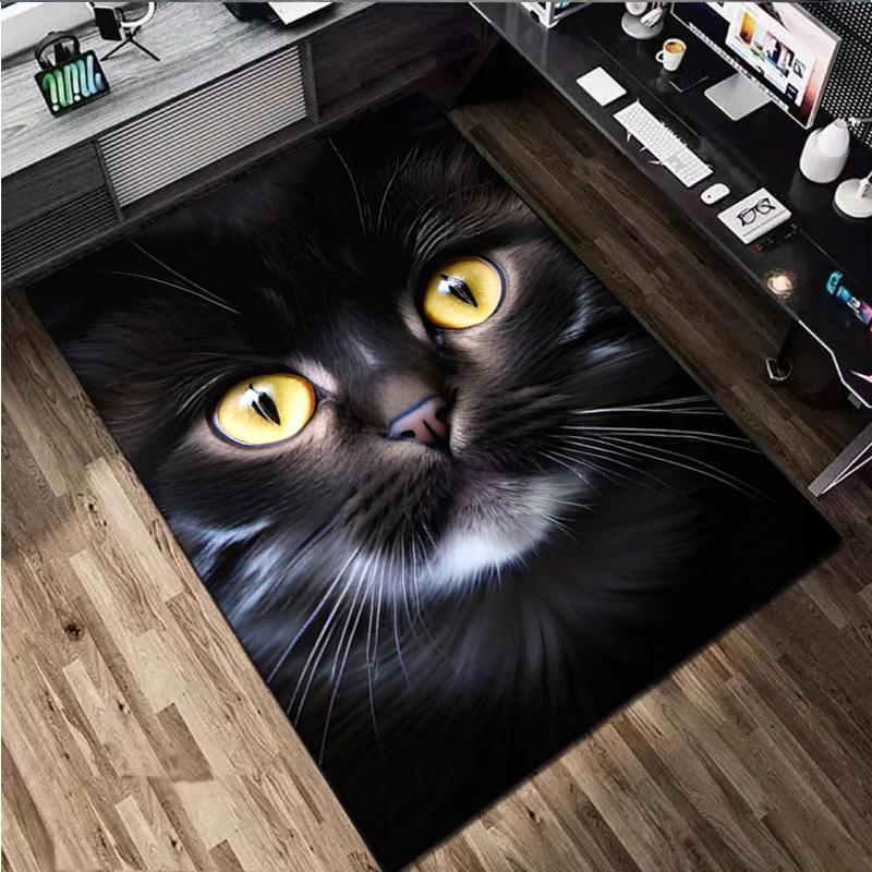 Кошка животное Ковер Домашний ковер Офисный Декоративный ковер Для гостиной спальни Придверный коврик Напольный ковер Зона коврика под компьютерное кресло