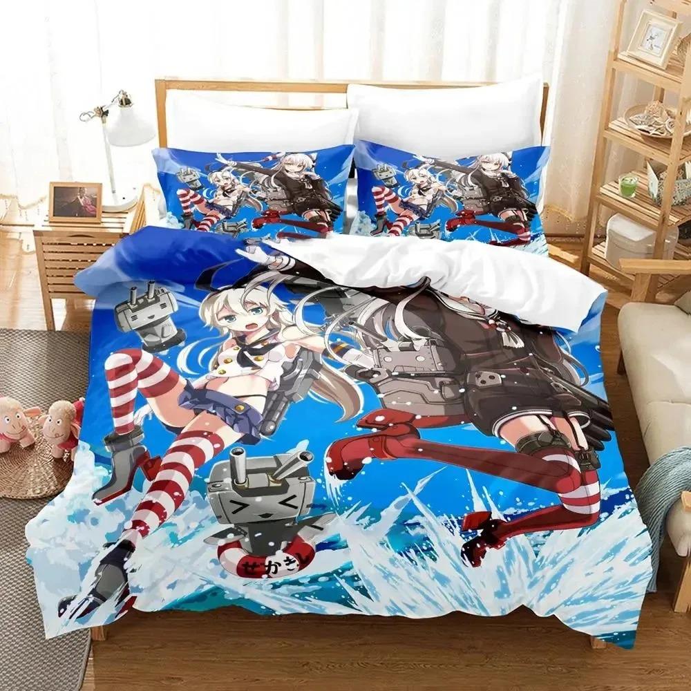 Аниме Kantai Collection Комплект постельного белья для мальчиков и девочек Twin Queen Size Пододеяльник Наволочка Кровать для мальчиков и взрослых Мода Домашний текстиль Текстиль