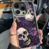 Фиолетовый Розовый Череп Чехол для Телефона Для Iphone 17 12 15 Plus 16 Pro Max 11 13 14 17E 16E Ultra Защита от Отпечатков Пальцев Мягкий Защитный Чехол