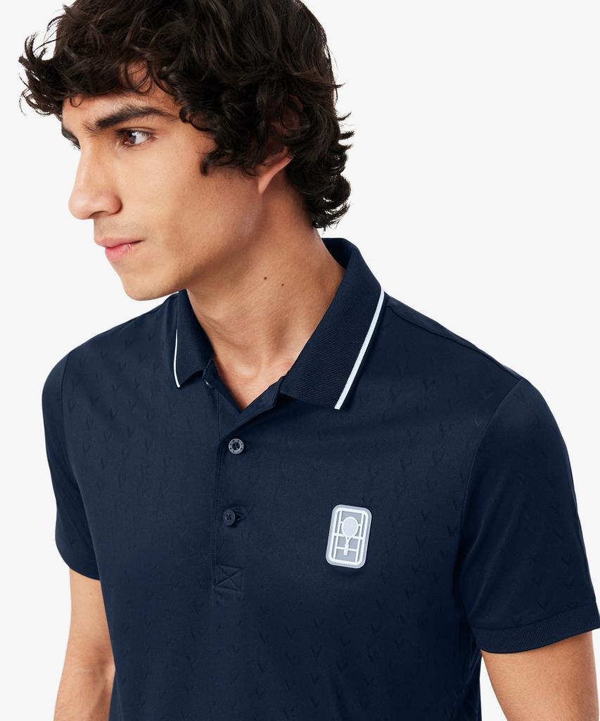 Мужская футболка-поло Lacoste Tennis Heritage с V-образным вырезом, коротким рукавом Dh0164-56G 166