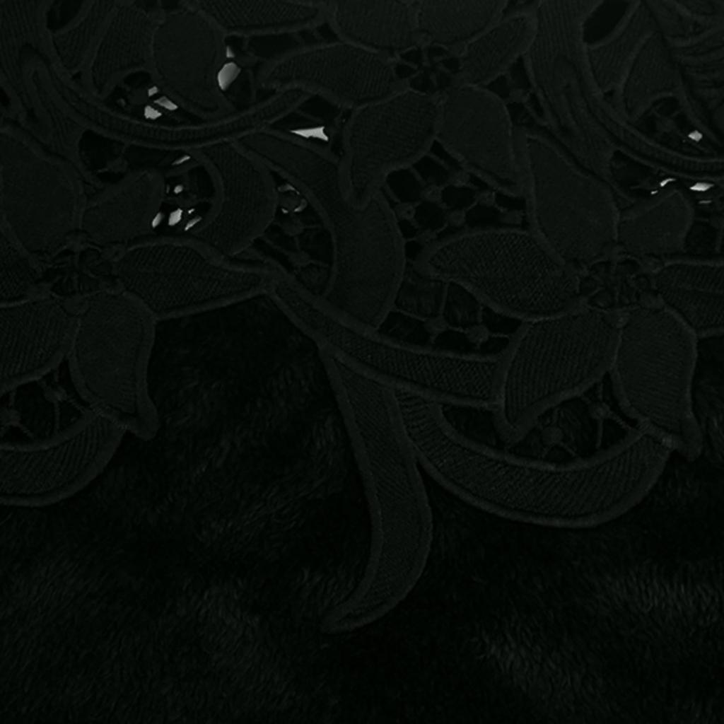 Women's Fashion Casual Solid Color Lace Stitching One-neck Lace Long-sleeved Sweater