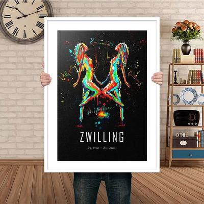 Абстрактные постеры со знаками зодиака, принт Водолей Весы, Телец, Скорпион, холст, живопись, настенные художественные картины для гостиной, домашний декор, без рамки