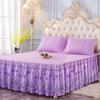 Кружевная юбка принцессы на кровать с цветочной вышивкой, юбка на кровать, нескользящее покрывало на кровать, покрывало Queen King, постельное белье, наматрасник, декор для постельного белья