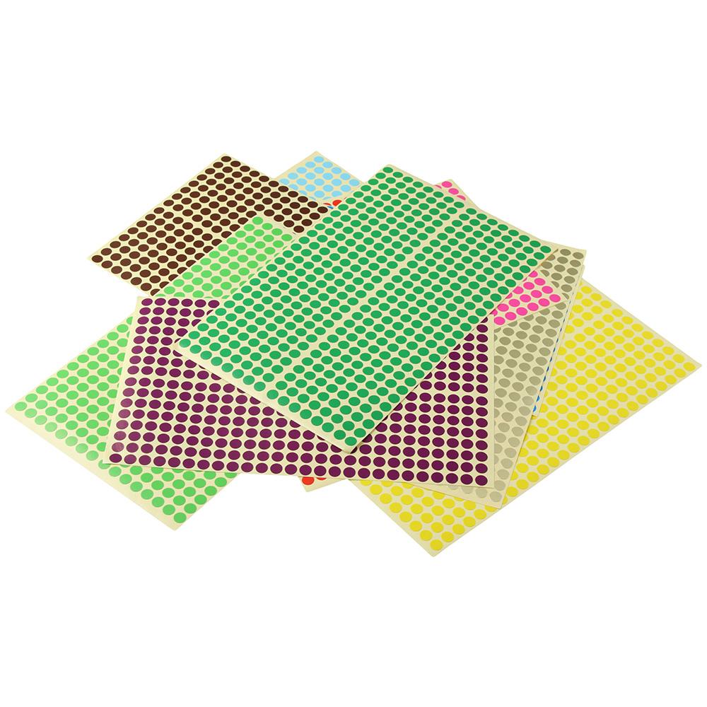 1/4" этикетки с точками круглые наклейки для украшения офиса