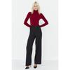 Brown Wide Leg Pleated Woven Trousers Twoaw22pl0475