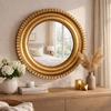 Luxury Gold Wall Mirror -Handcrafted Gold Foil Frame for Stylish Home