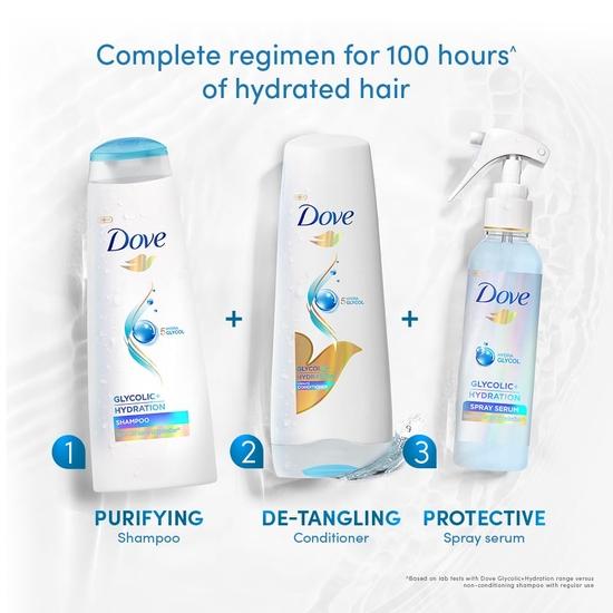 DOVE Гликолевый + Увлажняющий Цветочный Кондиционер Для Сухих Волос 175 Мл С 5% Hydra-Glycol Для Увлажнения Волос До 100 Часов., 1 шт.
