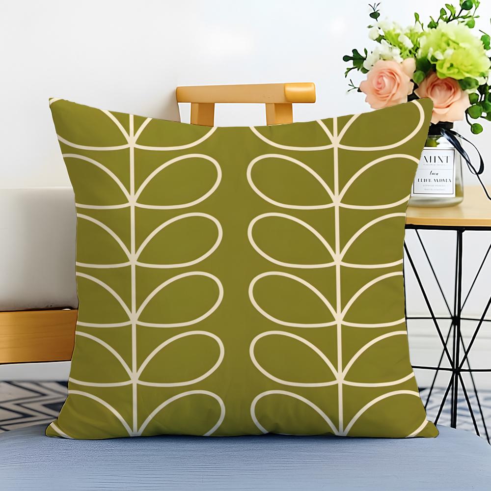 Simple Casual Fashion OOrla Kiely Cushion Cover Washable Linen Pillowcase Soft for Sofa Bed Cozy Home Room Decor