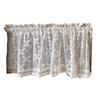 Farmhouse Rustic Short Curtain Light Filtering Vintage Sheer Lace Cabinet Curtain Boho Kitchen Dining Room Small Window Rod Pocket Crochet Curtain