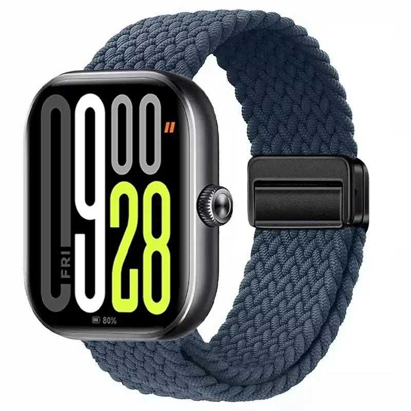 Магнитная петля для Xiaomi Redmi Watch 4 5 Ремешок Регулируемый Плетеный Спортивный Нейлоновый Сменный браслет для Miband 8 pro/9 pro ремешок