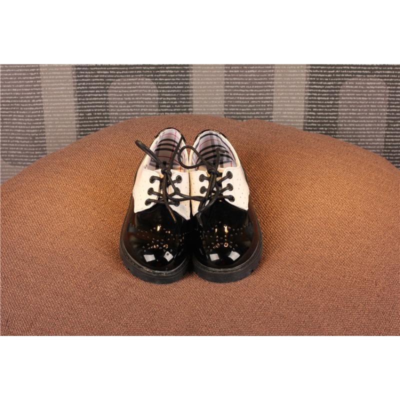 Весенняя обувь для мальчиков, повседневная обувь для девочек, маленькие кожаные туфли в британском стиле, модная детская обувь