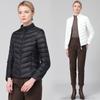 Down Jacket Women's Short New Trendy Fashion Versatile Light and Thin Duck Down Stand-up Collar Slim Jacket