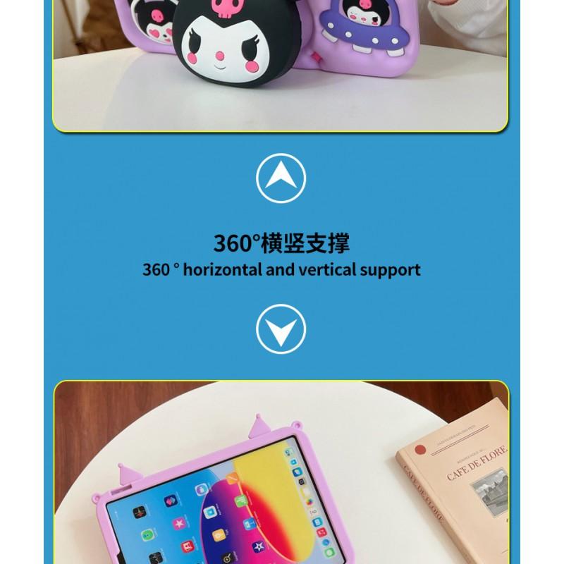 Silicone Tablet Case MatePad 11.5 S SE X9 Pro Air X8a Shockproof Soft Shell With Stand Cartoon Cute Design Purple