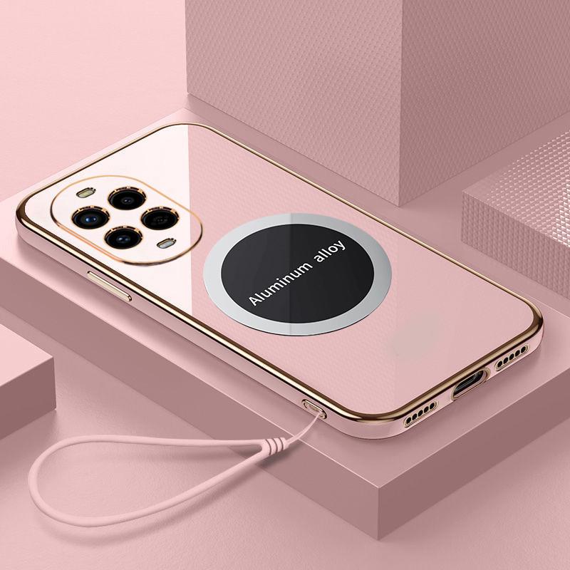 Для Huawei nova 13 Pro Чехол nova 13 Pro Чехол для телефона Магнитное притяжение Роскошное квадратное покрытие Ударопрочный силиконовый чехол на заднюю панель