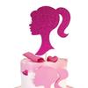 Hot Pink Princess Happy Birthday Cake Topper Pink Birthday Party Decoration for Girls Women Birthday Bridal Shower Bachelorette