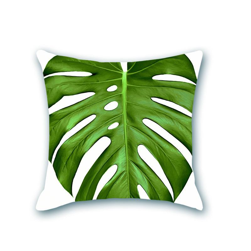 New Plant Print Decorative Imitation Super Soft Pillow Case Nordic Floral Sofa Office Bedside Cushion Cover