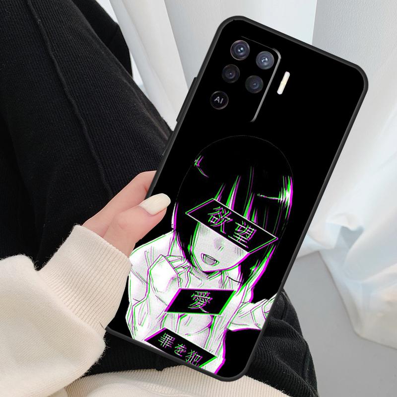 ГРУСТНАЯ ЯПОНСКАЯ АНИМЕ ЭСТЕТИКА Чехол Для Oppo A17 A57 A77 A40 A78 A54 A74 A94 A76 A16 A96 A18 A60 A80 A38 A58 A98 A15 A5 Pro