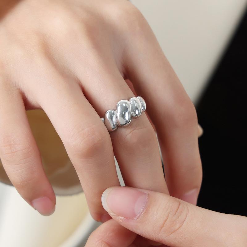 Геометрическое кольцо на фалангу из золота 18 карат - Невыцветающий ретро-дизайн для пар