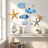 Ocean Theme Wooden Fish Wall Decor Marine Style Nautical Wall Art  Living Room Decor