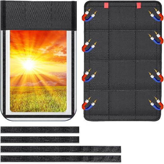 Spurtar Тент-шторка для двери и окна автодома 25'' X 16'', Складная шторка для окна автодома с защитой от УФ-лучей и функцией приватности для кемперов, морских транспортных средств, путешествий