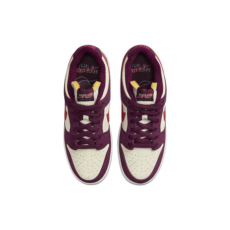 Кроссовки унисекс Skate Like a Girl x Nike Dunk Low SB Белые Summit-White Едва-розовые DX4589-600