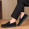 Fashion 2025 New Suede Leather Loafers Fashionable Versatile Business Dating Men Leather Shoes Comfortable Flats Anti Slip Driving Shoes